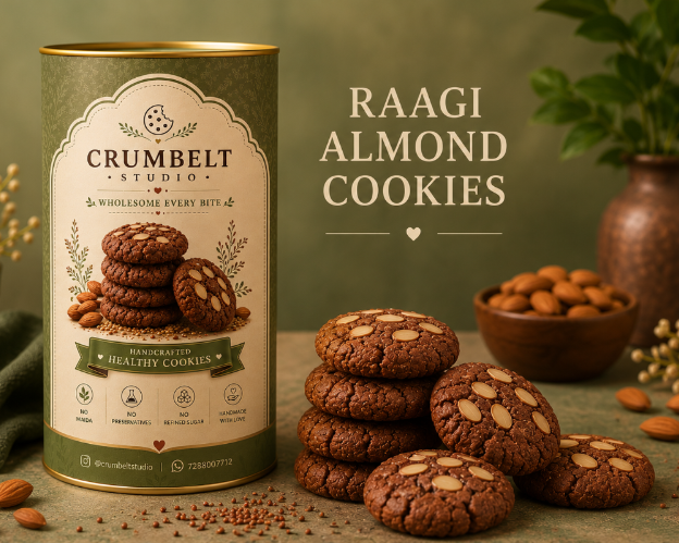 Ragi Almond Cookies